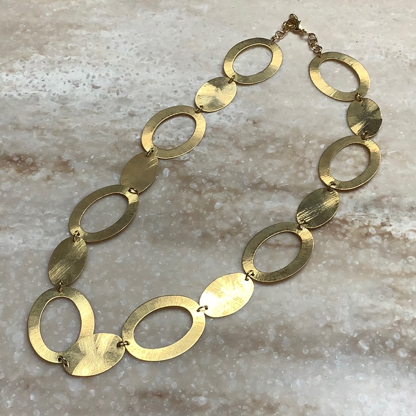 18 Kt Gold Clad Link Necklacenwot